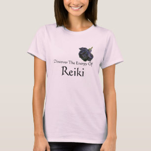 Discover Energy Of Reiki Purple Rose T-Shirt