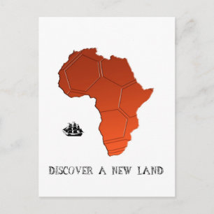 Discover New Land by soccer Postcard