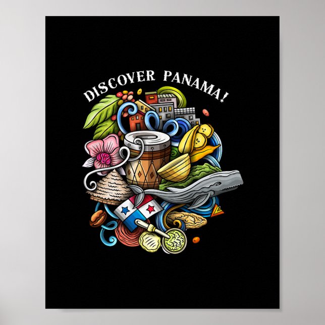 Discover Panama Vacation Souvenir Travel  Poster (Front)