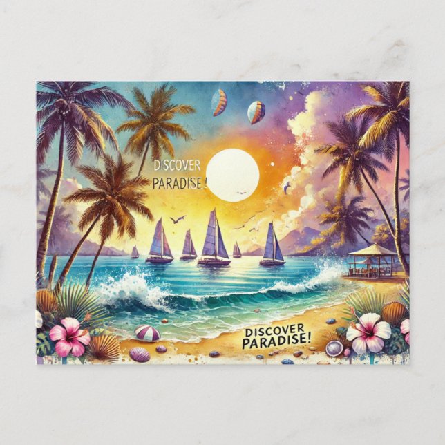 Discover Paradise Postcard (Front)