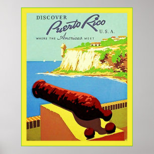Discover Puerto Rico ~ Vintage Travel Poster