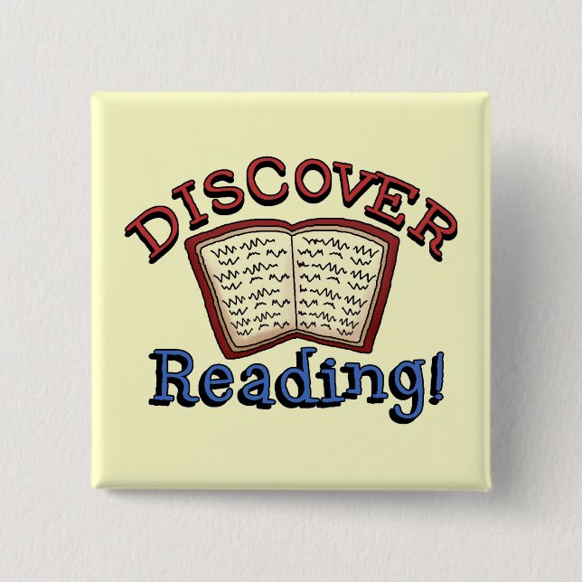 Discover Reading Tshirts and Gifts 15 Cm Square Badge (Front)