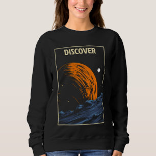 Discover Space Planet Vintage Retro Stars Cosmos M Sweatshirt