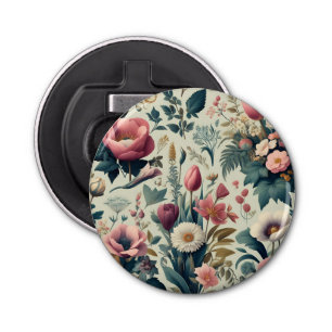 Discover Stunning Spring Floral Botanical Pattern Bottle Opener