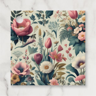 Discover Stunning Spring Floral Botanical Pattern Favour Tags