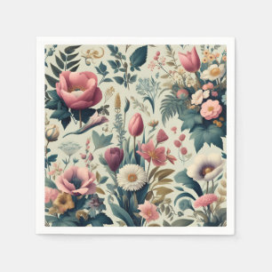 Discover Stunning Spring Floral Botanical Pattern Napkin