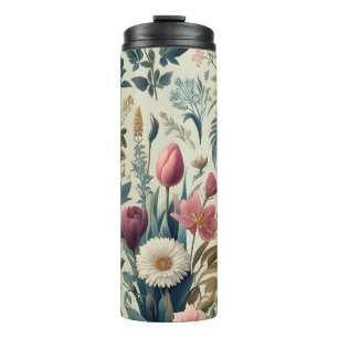 Discover Stunning Spring Floral Botanical Pattern Thermal Tumbler