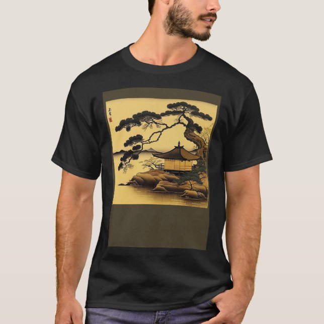 Discover the Beauty of Japanese The Golden Pavilio T-Shirt (Front)