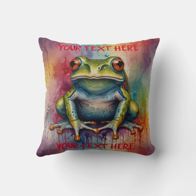 Discover the captivating beautiful frog cushion (Back)