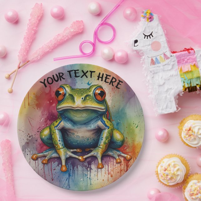Discover the captivating beautiful frog paper plate (Party)