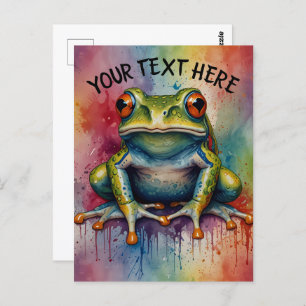 Discover the captivating beautiful frog postcard