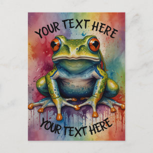 Discover the captivating beautiful frog postcard