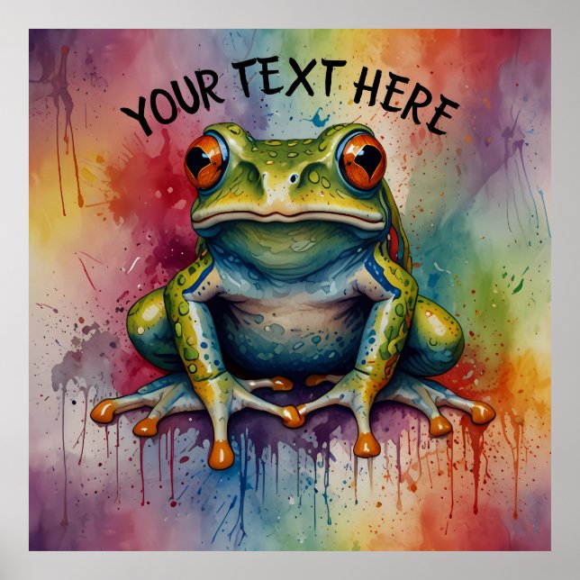 Discover the captivating beautiful frog poster (Front)