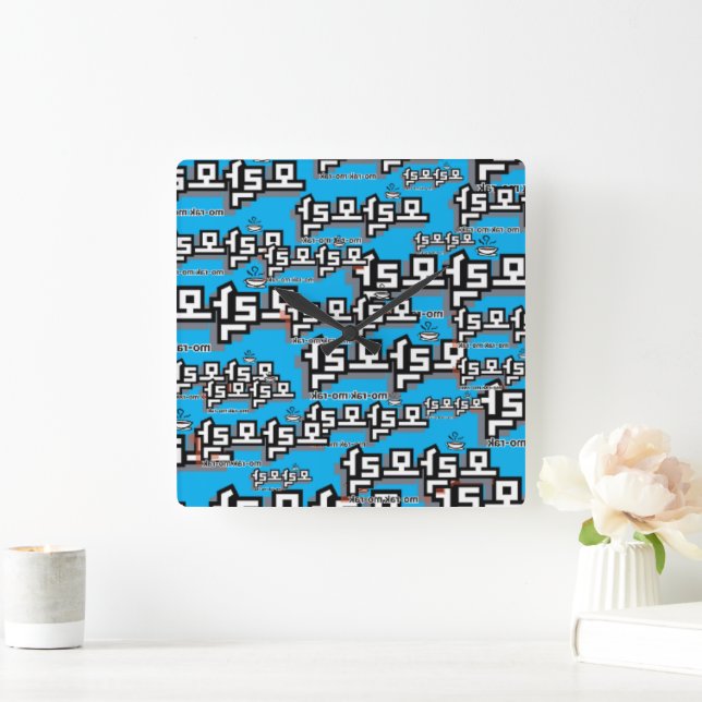 Discover the Charm of Korean : “모락모락"(mo-rak) Square Wall Clock (Home)