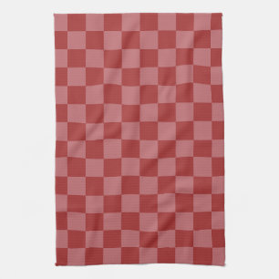Discover the Charm of Pink and Red Chequerboard Tea Towel