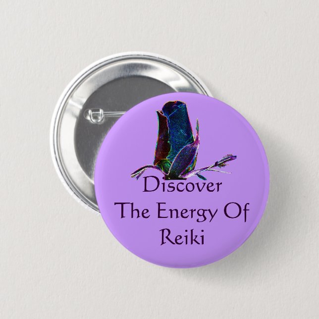 Discover The Energy Of Reiki  6 Cm Round Badge (Front & Back)