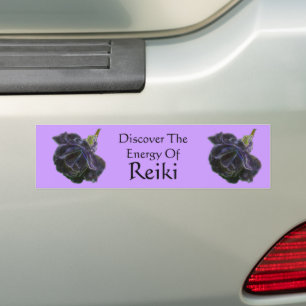 Discover The Energy Of Reiki Rose Bumper Sticker