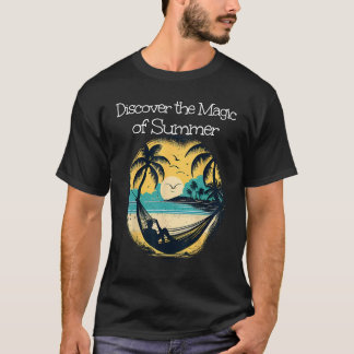 Discover the Magic of Sunset in Palm Tree Bed T-Shirt