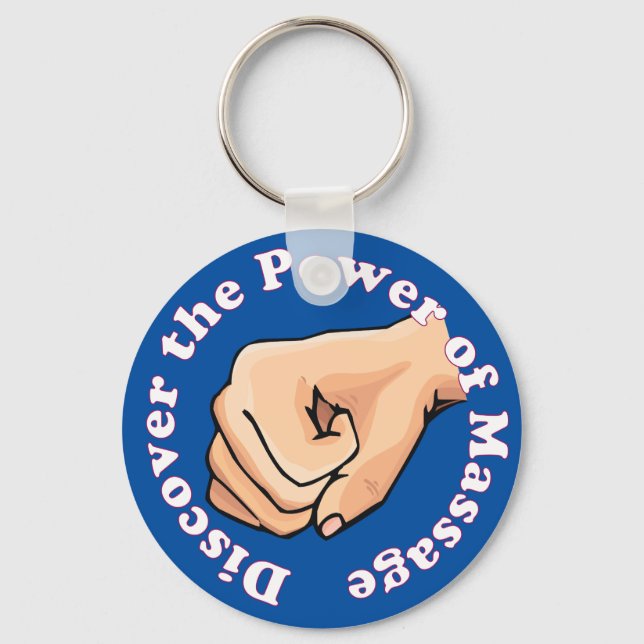Discover the power of massage key ring (Front)