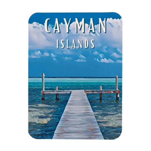 Discover the tropical paradise of the Cayman Islan Magnet (Vertical)