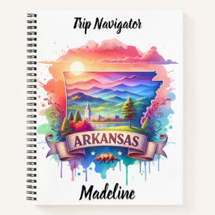 Discover the vibrant beauty of Arkansas at sunset Notebook