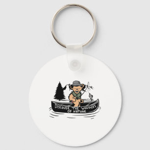 Discover The Wonders Of Nature Fishing Hiking Funn Key Ring