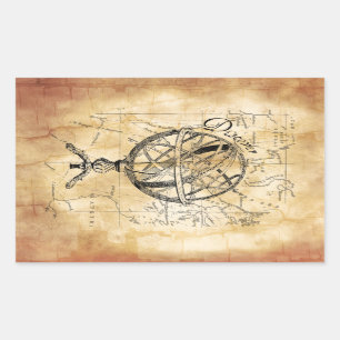 Discover the World Rectangular Sticker