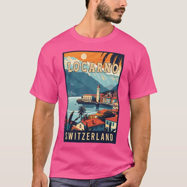 Discover Tranquillity In Locarno - Switzerland Vin T-Shirt (Front)