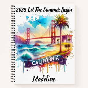 Discover vibrant California at the iconic bridge Notebook
