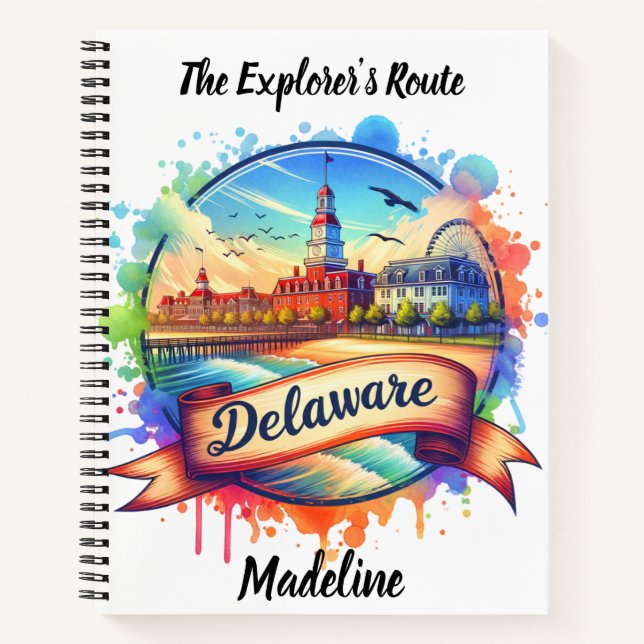 Discover vibrant Delaware shores and attractions Notebook (Front)