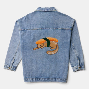 Discover Whimsical Sushi Cats: Embrace Fun Quirky Denim Jacket