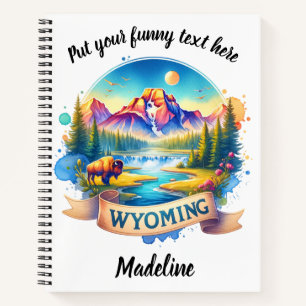 Discover Wyoming's breathtaking landscapes at dawn Notebook