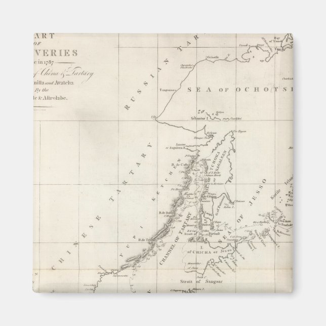 Discoveries made in 1787 In the Seas of China Magnet (Front)