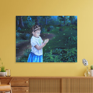 Discovering Fireflies Canvas Print