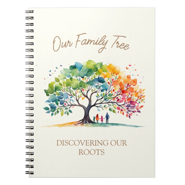Discovering Our Roots Family Tree Design Notebook (Front)