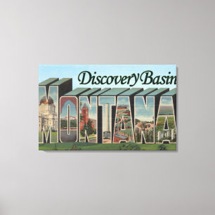 Discovery Basin, Montana - Large Letter Scenes Canvas Print