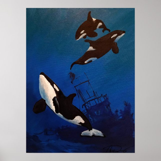 "Discovery" Orca and Wreckage Poster (Front)