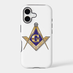 Discreet Blue Square & Compasses