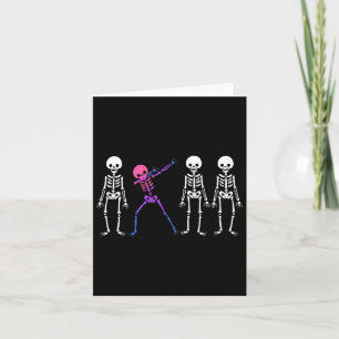 Discrete Biual Skeleton Subtle Bi Pride Halloween Card