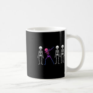 Discrete Biual Skeleton Subtle Bi Pride Halloween Coffee Mug