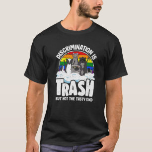 Discrimination Is Trash Gay Pride Racoon Opossum T-Shirt