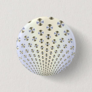 Discs in White and Blue Pinback Button