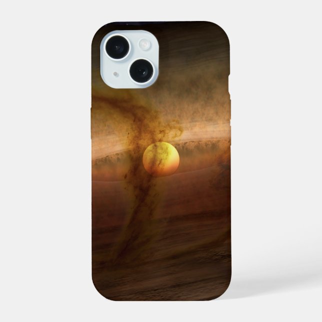 Discs Of Planet-Forming Material Circling Stars. iPhone 15 Case (Back)