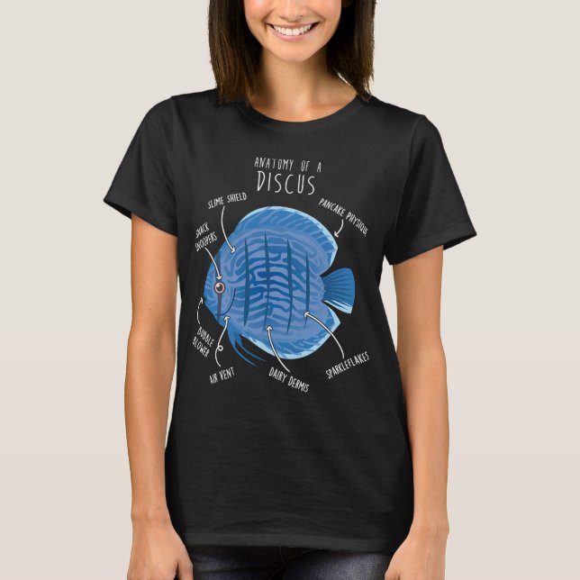 Discus Fish Anatomy T-Shirt (Front)