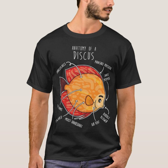 Discus Fish Anatomy T-Shirt (Front)