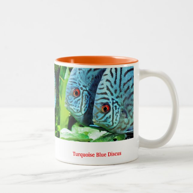 Discus fish Two-Tone coffee mug (Right)