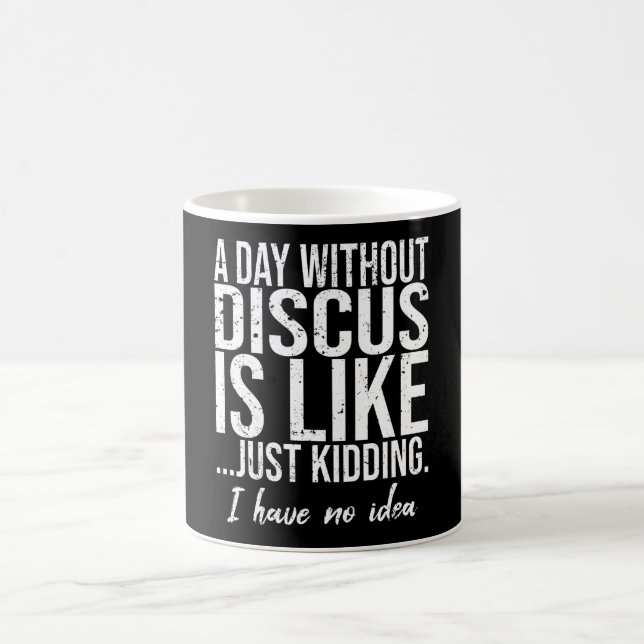 Discus funny sports gift idea coffee mug (Center)