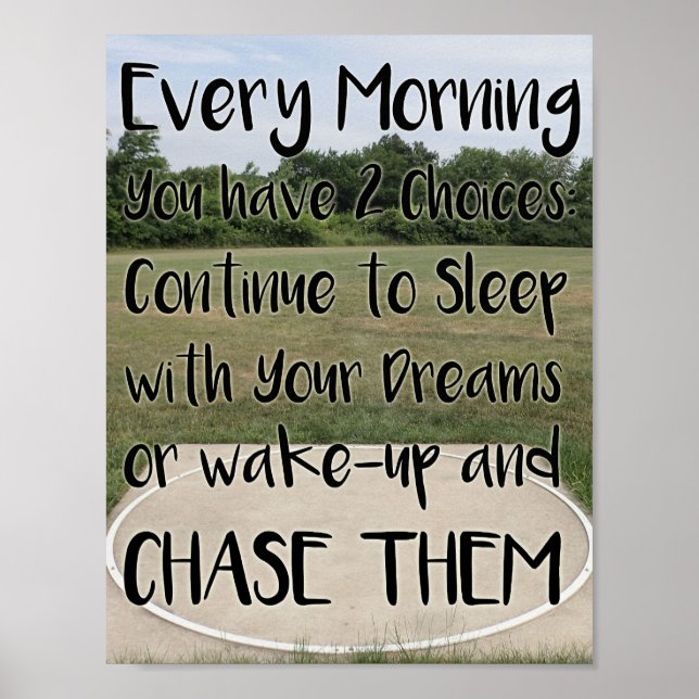 Discus/Hammer Throw Inspirational Poster (Front)