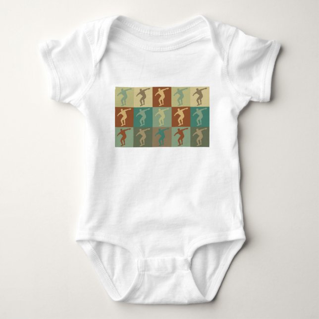 Discus Pop Art Baby Bodysuit (Front)