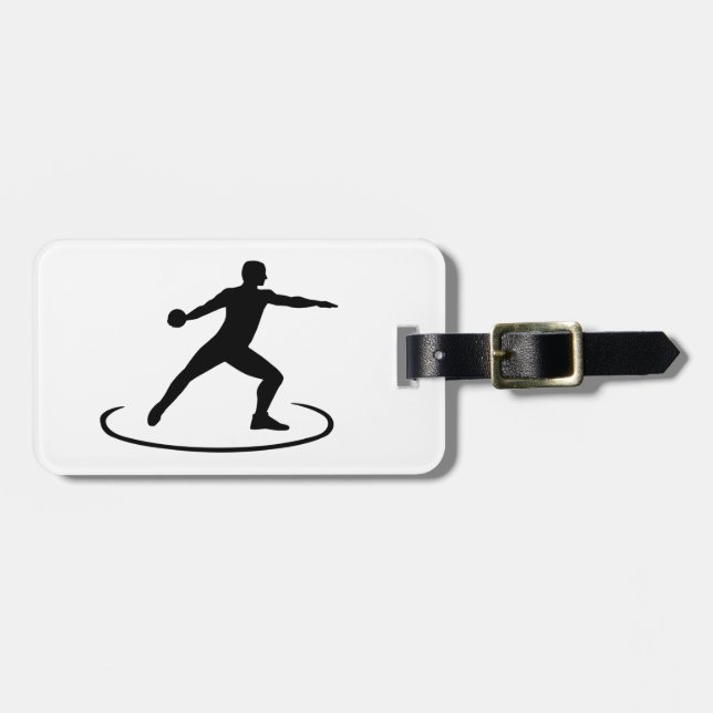 Discus throw luggage tag (Front Horizontal)